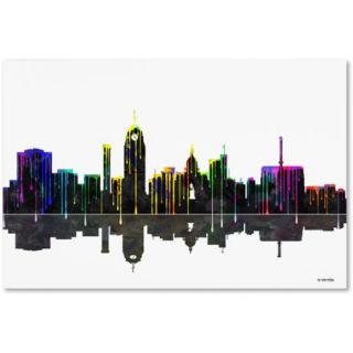 Trademark Fine Art "Lansing Michigan Skylines 2" Canvas Art by Marlene Watson