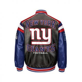 Officially Licensed NFL Faux Leather Varsity Jacket   Giants   7756807