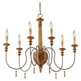 Feiss Annabelle 6 Light Ivory Crackle Chandelier F2733/6IC