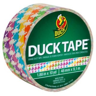 Duck 1.88 in. x 10 yds. Neon Houndstooth Duct Tape 282596