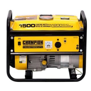 Champion Power Equipment 1,200/1,500 Watt Recoil Start Gasoline Powered Portable Generator 42436
