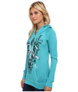Rock And Roll Cowgirl Long Sleeve Pullover Hoodie 48h4268 Bright Turquoise