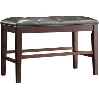 TRIBECCA HOME Colyton Black Brown Counter Height Bench  