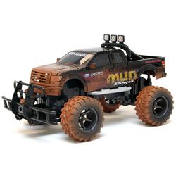 New Bright Black 115 Scale Electric Mud Slinger Ford F 150 RC Truck