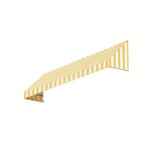 Awntech 544.5 in Wide x 36 in Projection Yellow/White Stripe Slope Window/Door Awning