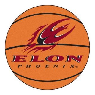FANMATS NCAA Elon University Orange 2 ft. 3 in. x 2 ft. 3 in. Round Accent Rug 2056