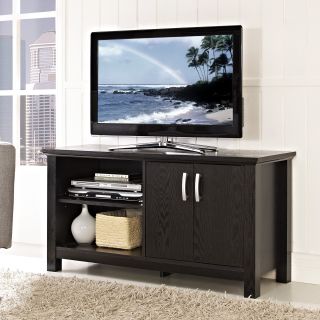 44 inch Black Wood TV Stand   Shopping