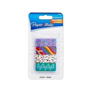 Paper Mate Expressions Decorated Erasers, 4/Pack (1734931)