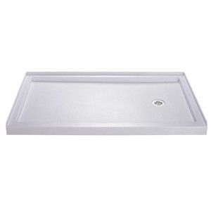 DreamLine DLT 1134602 SlimLine Single Threshold Right Hand Drain Shower Base, 34" x 60" x 2 3/4"   White