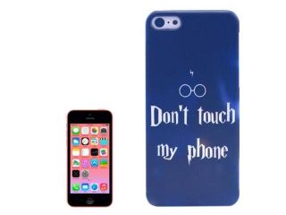 Do Not Touch My Phone Pattern Transparent Frame Colored Drawing PC Case for iPhone 5C