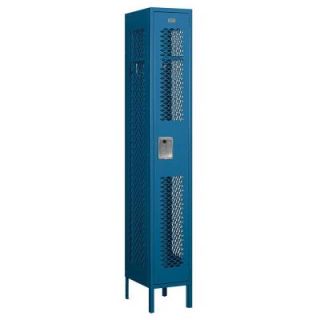 Salsbury Industries 71000 Series 12 in. W x 78 in. H x 15 in. D Single Tier Vented Metal Locker Unassembled in Blue 71165BL U