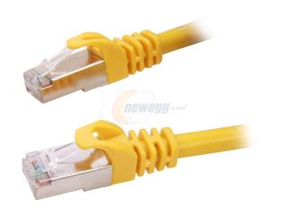 Rosewill RCNC 12038   25 Foot Yellow Cat 6A Screened Shielded Twisted Pair (S / STP) Enhanced 550MHz Network Ethernet Cable