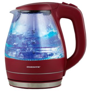 Ovente KG83M Maroon 1.5 liter Glass Electric Kettle