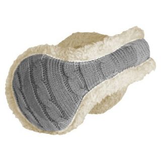 Degrees by 180s Womens Gray Cable Knit Ear Warmer