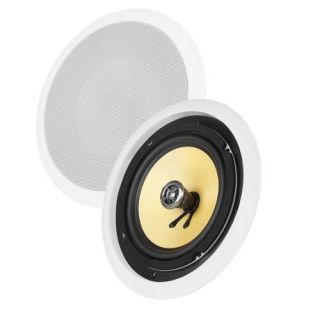 VM AUDIO Elux 8 250 Watt 2 Way In Ceiling/Wall Surround Home Speaker (Single) Audio