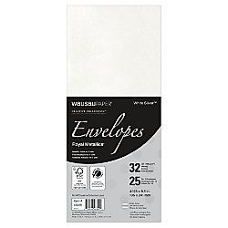 Royal Metallics Creative Collection FSC Certified Envelopes 10 30percent Recycled White Silver Pack Of 25