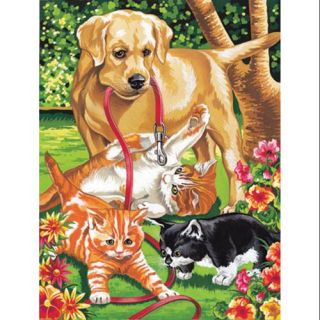 Junior Paint By Number Kits 9"X12" Dog & Kitten