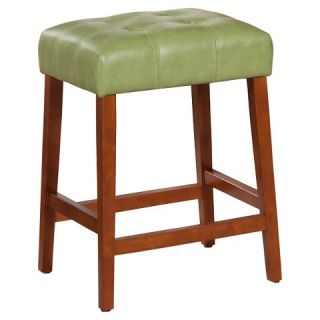 Faux Leather Tufted 24.5 Counter Stool Plywood   HomePop