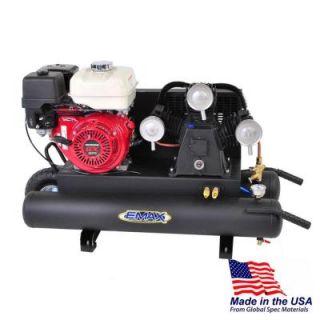 EMAX 10 gal. 6.5 HP 4 Cycle Portable Gas Wheelbarrow Air Compressor with Honda Gas Powered Recoil Start Engine, 11.5 SCFM EGES0610WV