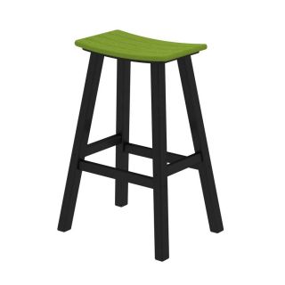 POLYWOOD Contempo Lime Plastic Patio Barstool Chair