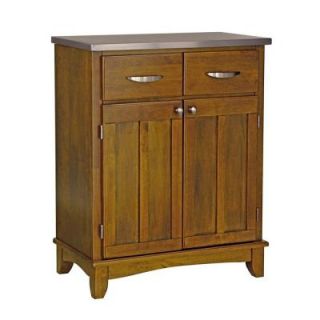 Home Styles Two Drawer 29.5 in. W Cottage Oak Buffet with Stainless Top 5001 0063