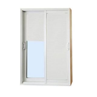 Stanley Doors 72 in. x 80 in. Double Sliding Patio Door with Internal Mini Blinds 600004
