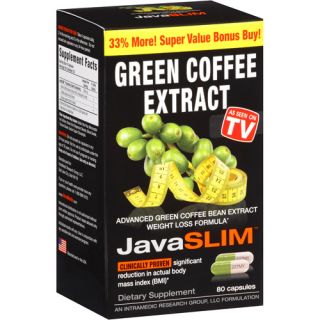 JavaSLIM Green Coffee Extract Capsules, 80 count