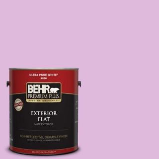 BEHR Premium Plus 1 gal. #670A 3 Posies Flat Exterior Paint 405001