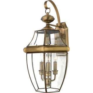 Sea Gull Lighting Lancaster One Light 100 Watt Brass Outdoor Wall