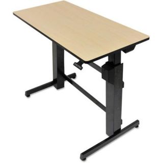 Ergotron Workfit D Sit Stand Desk, Birch/Black