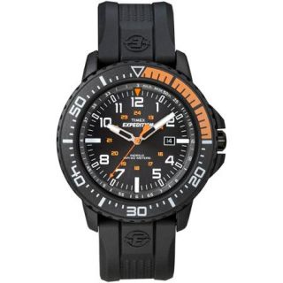 Timex Men's Expedition Uplander Black/Orange Watch, Black Resin Strap
