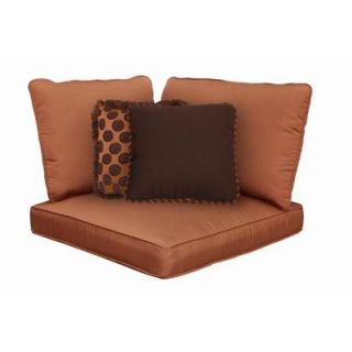 Hampton Bay Cibola Replacement Sectional Corner Chair Cushion and Outdoor Throw Pillow Set FW HUNCACHAR CUSH