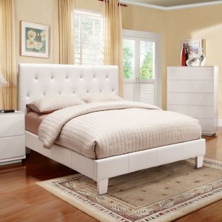 Furniture of America Mircella Tufted Leatherette Platform Bed