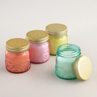 Floral Stamped Jar Candle Collection