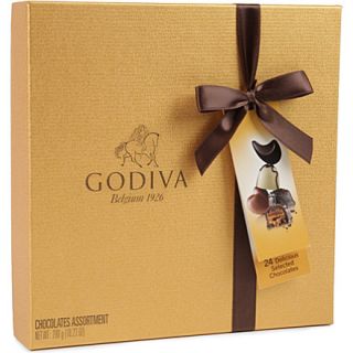 GODIVA   Gold Ballotin 24 piece assorted chocolates box 290g