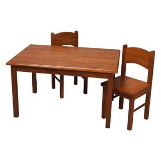 Childrens 3 piece Natural Hardwood Table and Chair Set