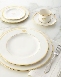 Pickard Inc White Script Monogram Dinnerware