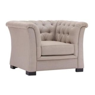 ZUO Nob Hill Beige Tufted Arm Chair 98094