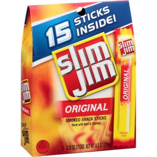 Slim Jim Original Snack Sticks, 0.28 oz, 15 count