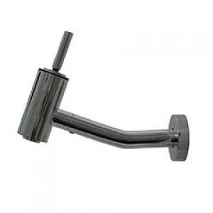 Whitehaus WHFO14205 C Flowhaus single hole stick handle wall mount lavatory faucet   Polished Chrome