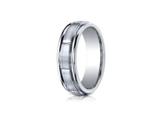 Cobaltchrome(Tm) 7Mm Comfort Fit Satin Finished Round Edge Design Ring Band