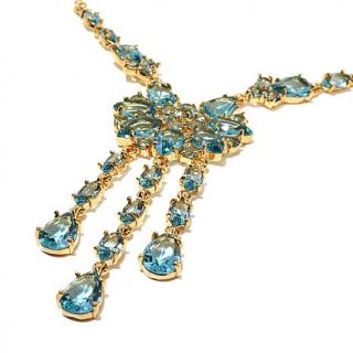 Audrey Hepburn™ Collection Blue Crystal Goldtone 16" Chandelier Necklace   7606257