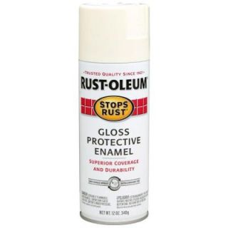 Rust Oleum Stops Rust 12 oz. Canvas White Gloss Protective Enamel Spray Paint (Case of 6) 7789830