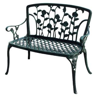 Christopher Knight Home Saint Kitts Cast Aluminum Patio Bench   Brown
