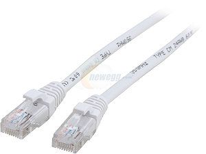 C2G 19477 5ft Cat5E 350 MHz Snagless Patch Cable   White