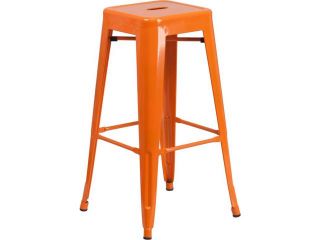Flash Furniture CH 31320 30 OR GG 30'' Backless Orange Metal Bar Stool