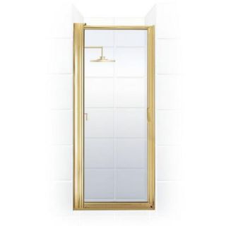 Coastal Shower Doors Paragon Series 31 in. x 69.5 in. Framed Maximum Adjustment Pivot Shower Door in Gold with Clear Glass PV31.68G C