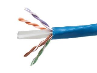 Model# 9482; Brand: Monoprice; 1000ft Cat 6 Bulk Bare Copper Ethernet Network Cable UTP, Solid, Plenum Jacket (CMP), 550MHz, 23AWG   Blue; Product UPC: 844660094821
