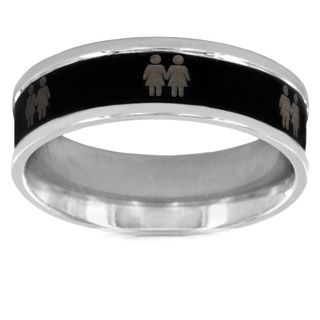 ELYA Stainless Steel Laser Engraved True Love Waits Ring   13077071
