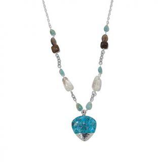 Studio Barse Sterling Silver "Dipped" Turquoise and Multigem 33" Drop Necklace   7922900